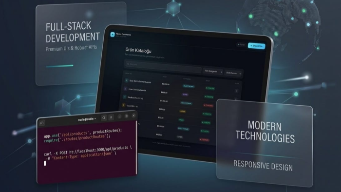 node.js ve express ile web uygulamaları geliştiriyorum