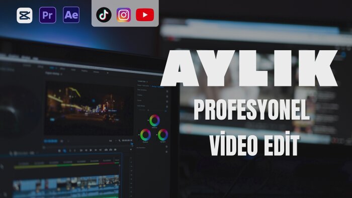 aylık profesyonel şekilde videolarınızı editlerim