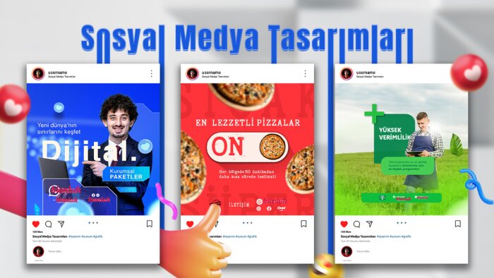 markanız için fark yaratan sosyal medya tasarımları yaparım