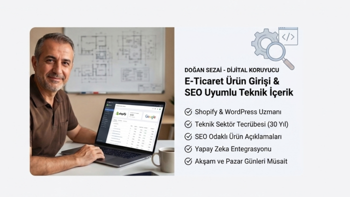 sitenize SEO uyumlu teknik içerik ve ürün girişi yaparım