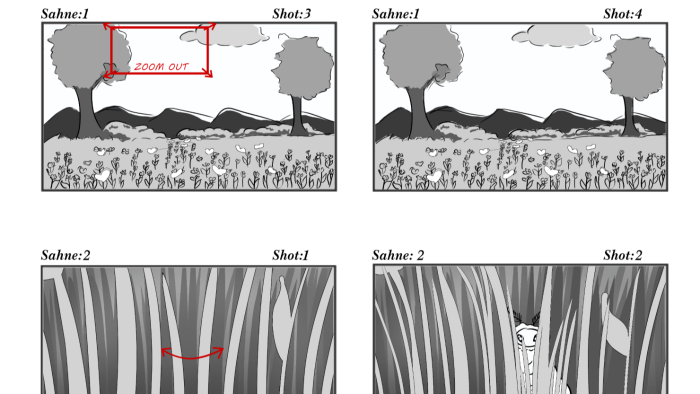 senaryolar için profesyonel storyboard hazırlıyorum