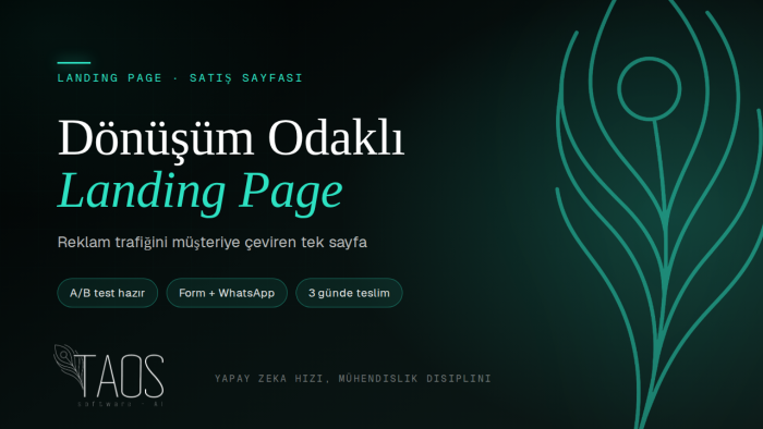 dönüşüm odaklı landing page ve satış sayfası yaparım