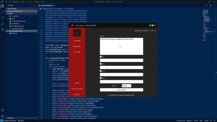 python ile masaüstü uygulaması geliştirebilirim