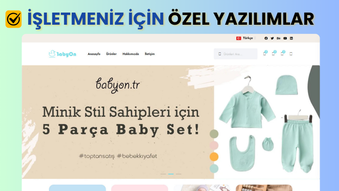 işletmeniz için e ticaret ve sipariş sistemi oluşturuyorum