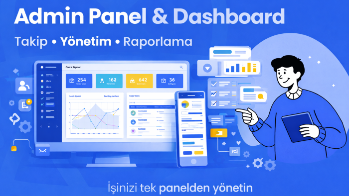 firmanıza özel admin panel ve dashboard sistemi geliştiririm