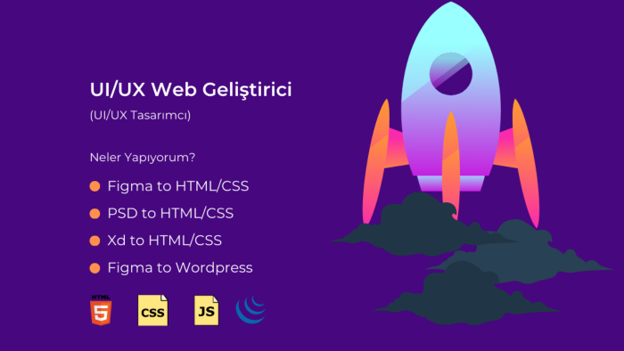 tasarımlarınızı html ve css'e dökerim