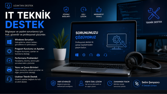 bilgisayar ve yazılım sorunlarını çözüyorum