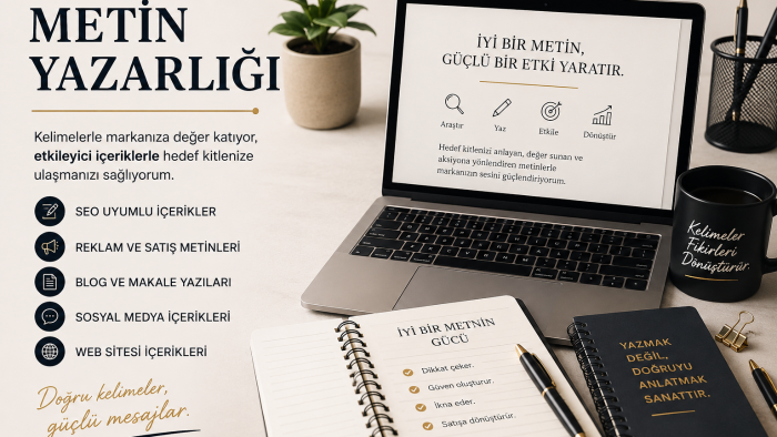 metin yazarlığı yaparım