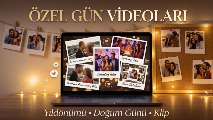 özel günleriniz için anlamlı video klipler hazırlarım