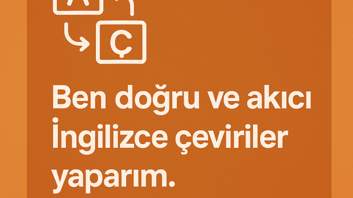İngilizce-Türkçe çeviri hizmeti sunuyorum