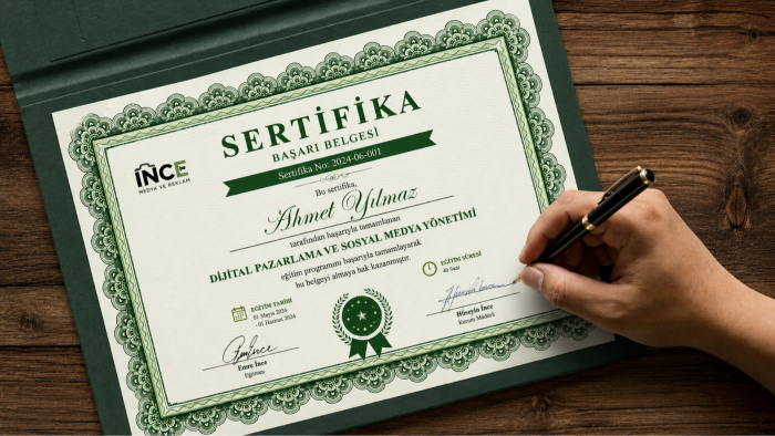 profesyonel kurum sertifikası hazırlarım