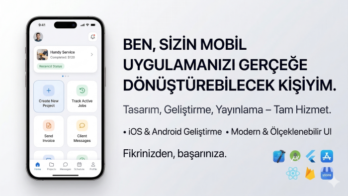 aklınızdaki fikri ios ve android uygulamaya dönüştürürüm