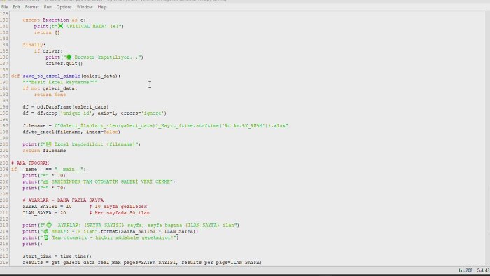 python ile veri çekme uygulamaları yaparım
