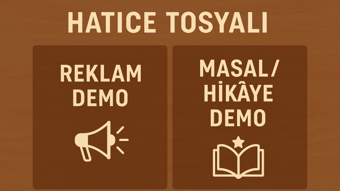güvenilir, ikna edici ve doğal ses tonumla işimi yapıyorum
