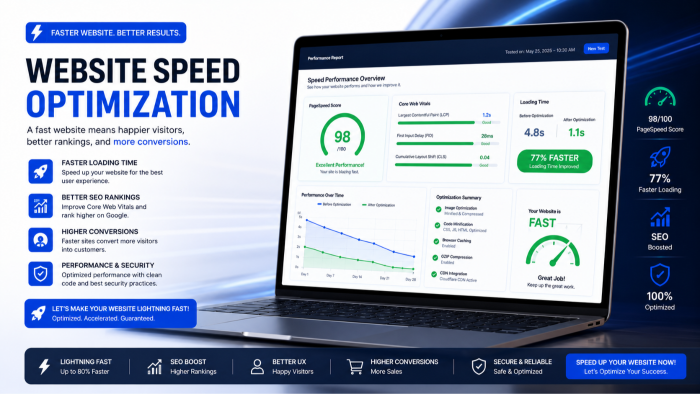 web sitenizi hızlandırabilir ve optimize edebilirim