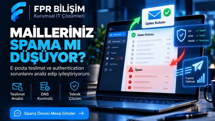 spama düşen e-postaların teslimat sorunlarını çözerim