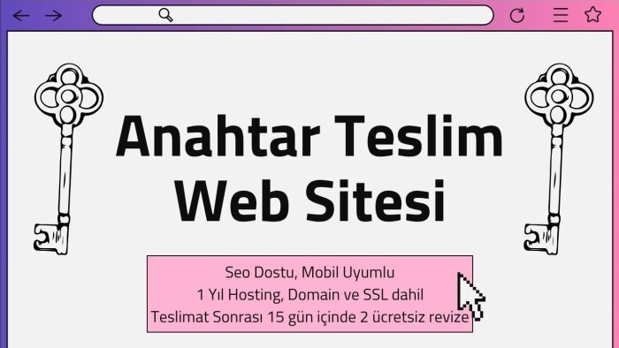 anahtar teslim web sitenizi hazırlayabilirim