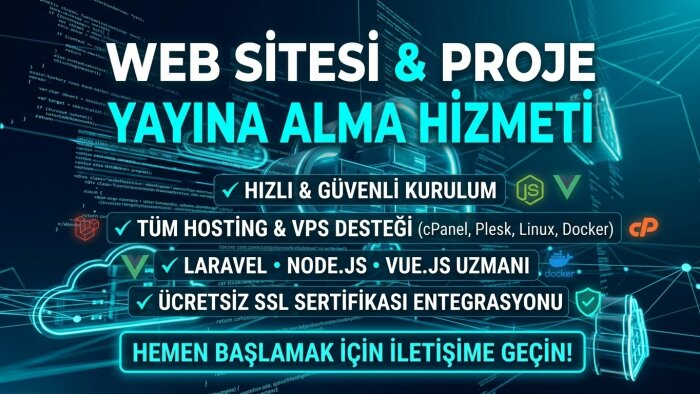 web sitenizin kurulum ve yayına alma sürecini yönetirim