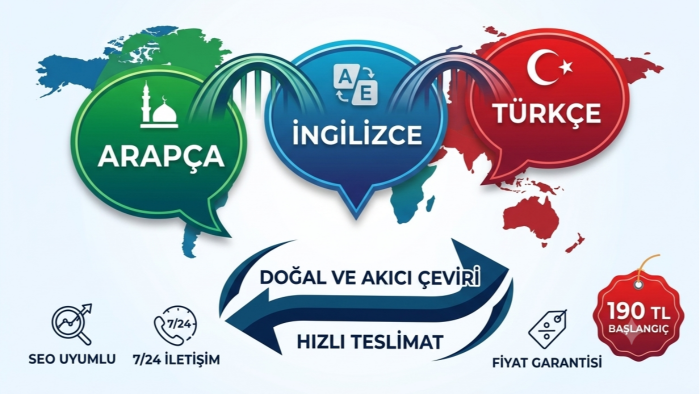 Arapça İngilizce ve Türkçe dillerinde hatasız çeviri yaparım