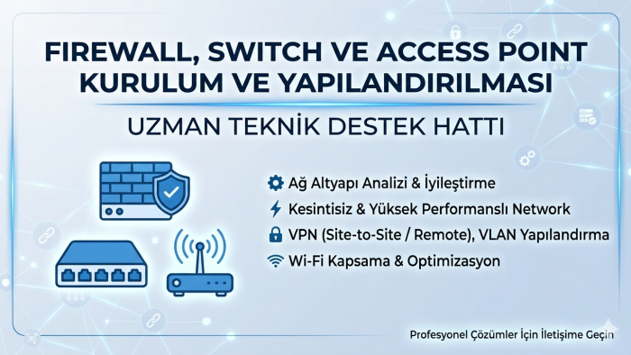 network altyapınızı profesyonel şekilde kurabilirim