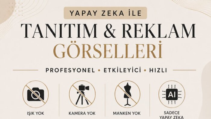 yapay zeka destekli reklam görseli ve video hazırlıyorum
