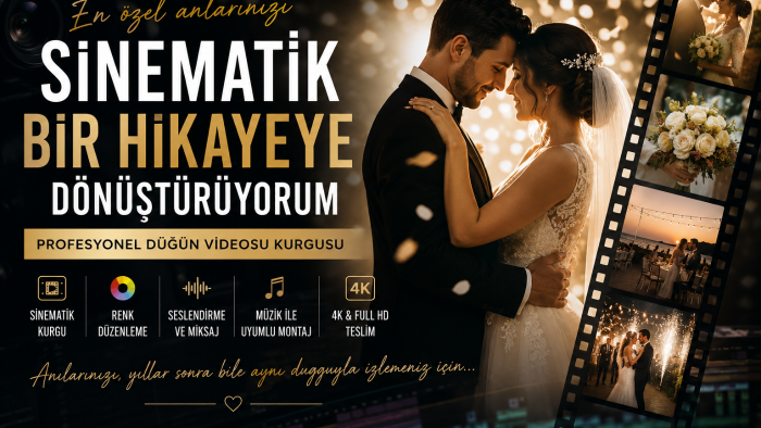 videolarınızı profesyonel düğün filmine dönüştürebilirim