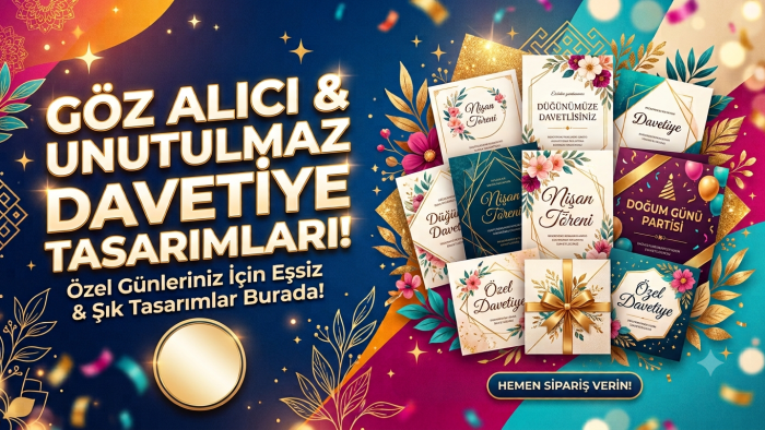 davetiyelerinizi tasarlayabilirim