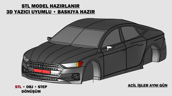 3D yazıcı için STL model hazırlarım