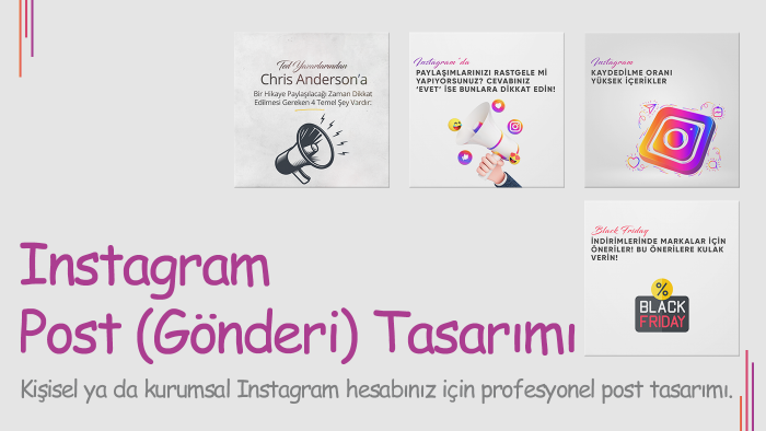 kişisel/kurumsal hesabınız için post tasarımı hazırlarım