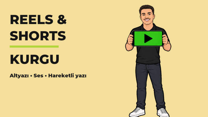 Reels, TikTok ve Shorts videolarınızı kurgulayabilirim