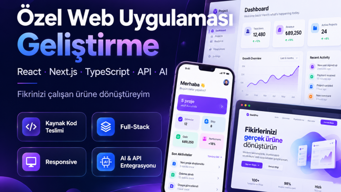 fikrinize özel web uygulaması geliştiririm