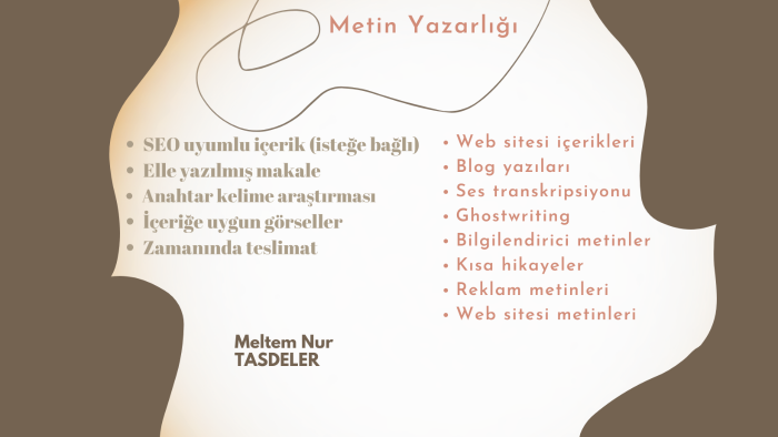 sizin için istediğiniz her konuda metin yazabilirim