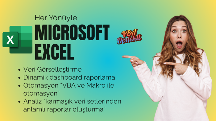 excelde ihtiyacınız olan tablo ve raporları hazırlayabilirim