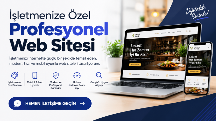 size işletmenize özel website yapabilirim