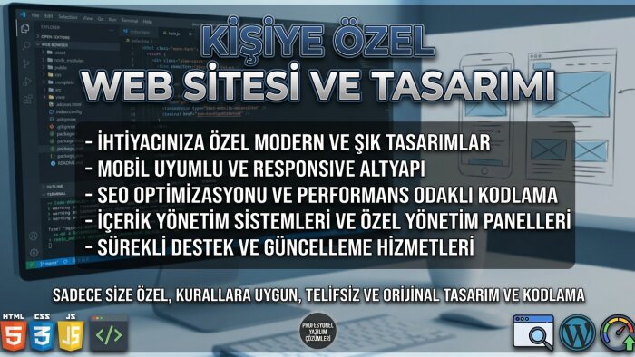 size özel modern profesyonel web sitesi tasarlarım
