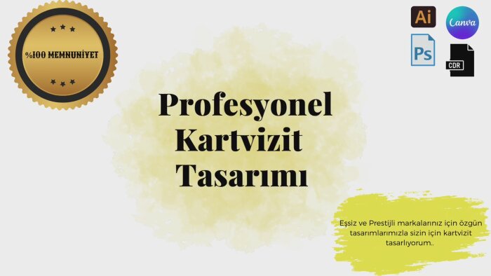 sizi daha iyi temsil etmesi için kartvizit tasarlıyorum