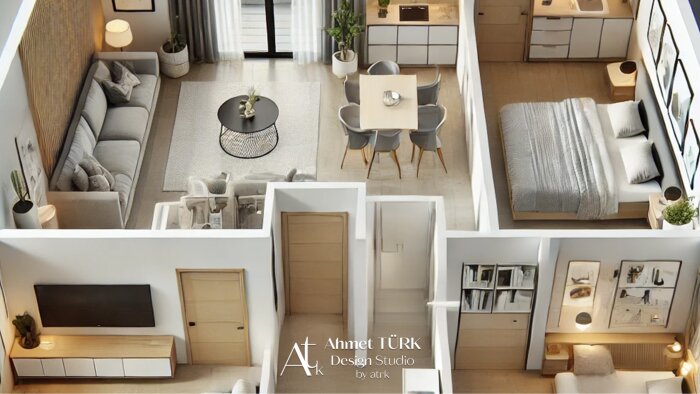 kat planlarınızı 3ds max ile 3d görselleştiriyorum