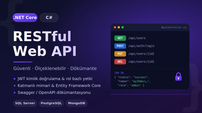 .NET Core ile C# RESTful Web API geliştiririm