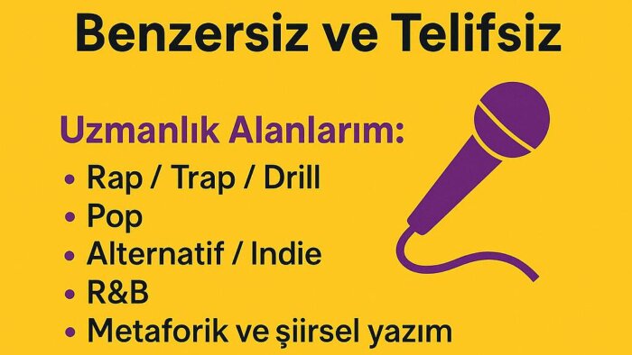 profesyonel söz yazarlığı yapıyorum