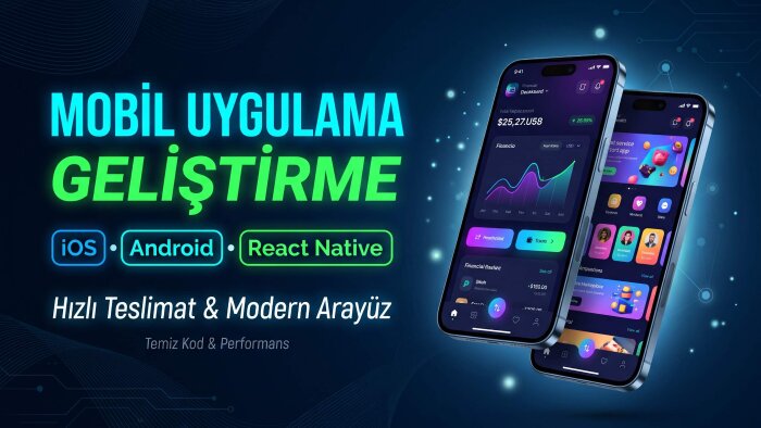 React Native ile mobil uygulama geliştiririm