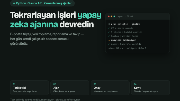 form eposta ve raporlama işlerinizi otomatikleştiririm