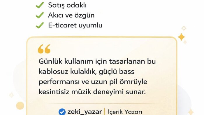 SEO Uyumlu Satış Odaklı Ürün Açıklamaları Yazarım