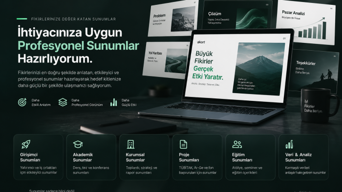 sunumunuzu düzenler ve profesyonel hale getiririm