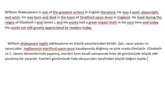 bir çevirmenim ve her çeviri konusunda yardım edebilirim