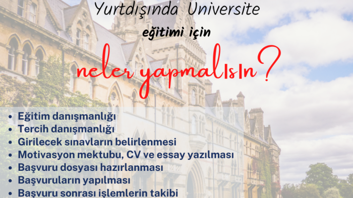 yurtdışı eğitimi konusunda tüm süreçte destek veriyorum