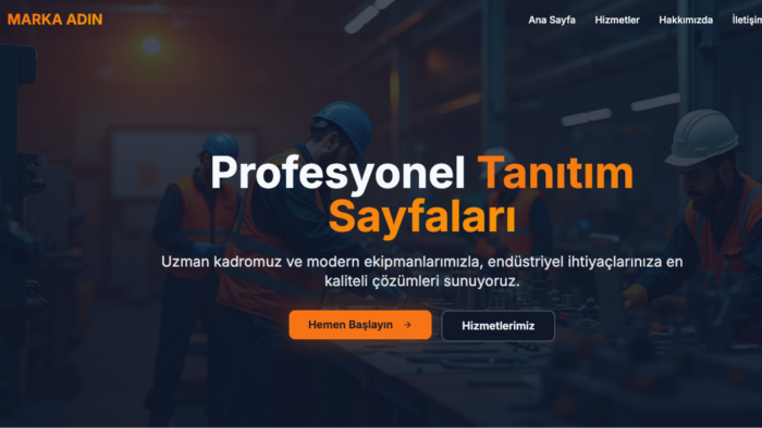 markan için web sitesi tanıtım sayfanı yaparım