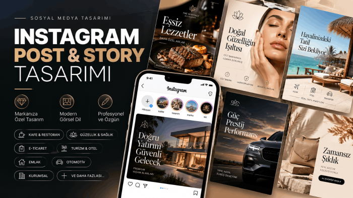 profesyonel Instagram post ve story tasarımları yaparım
