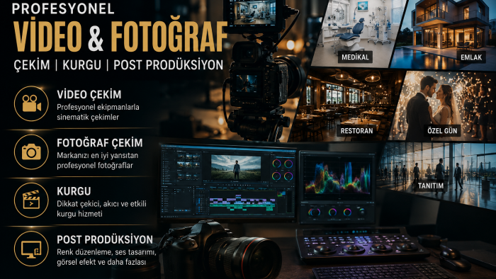 profesyonel ekipmanımla video çekimi&kurgu hizmeti veriyorum