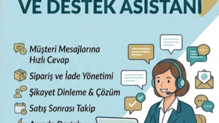 sanal asistanlık ve müşteri ilişkileri yönetimi yaparım