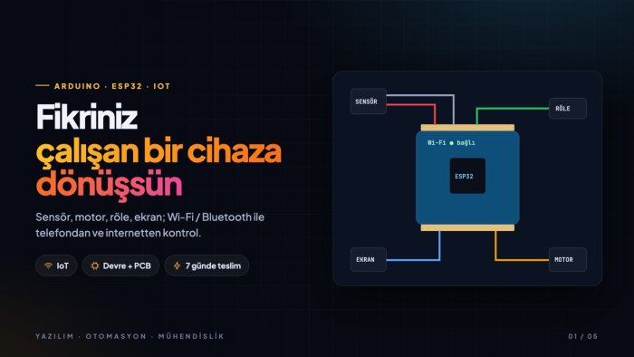 Arduino ve ESP32 ile elektronik proje yaparım